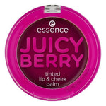 Essence, Juicy Berry Tinted, Lip & Cheek Balm 2-In-1, Violet, 3 g