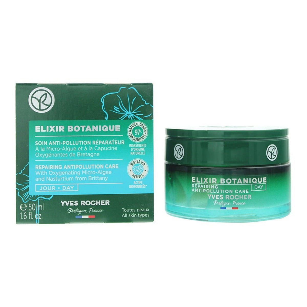 Yves Rocher, Elixir Botanique, Anti-Pollution, All Day, Cream, For Face, 50 ml