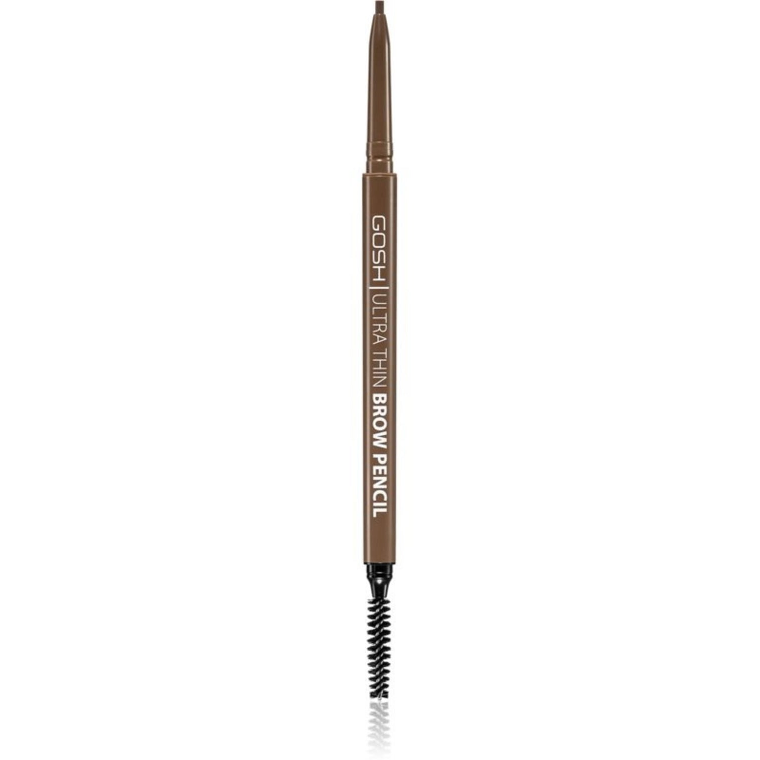 Gosh, Ultra Thin, Eyebrow Cream Pencil & Brush 2-In-1, 002, Grey Brown, 0.09 g