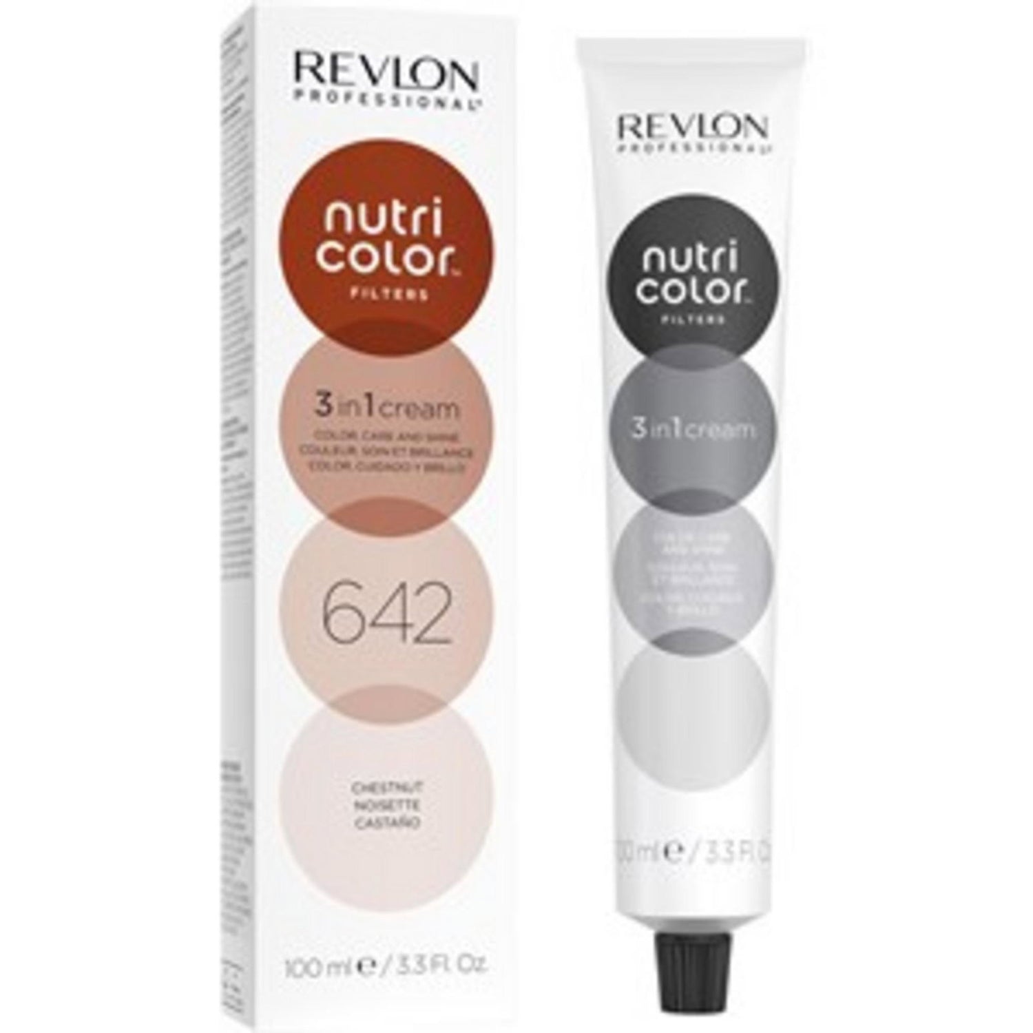 Revlon, Nutri Color Filters, Hair Colouring Cream Mask, Color Enhancement, 624 Chestnut, 100 ml