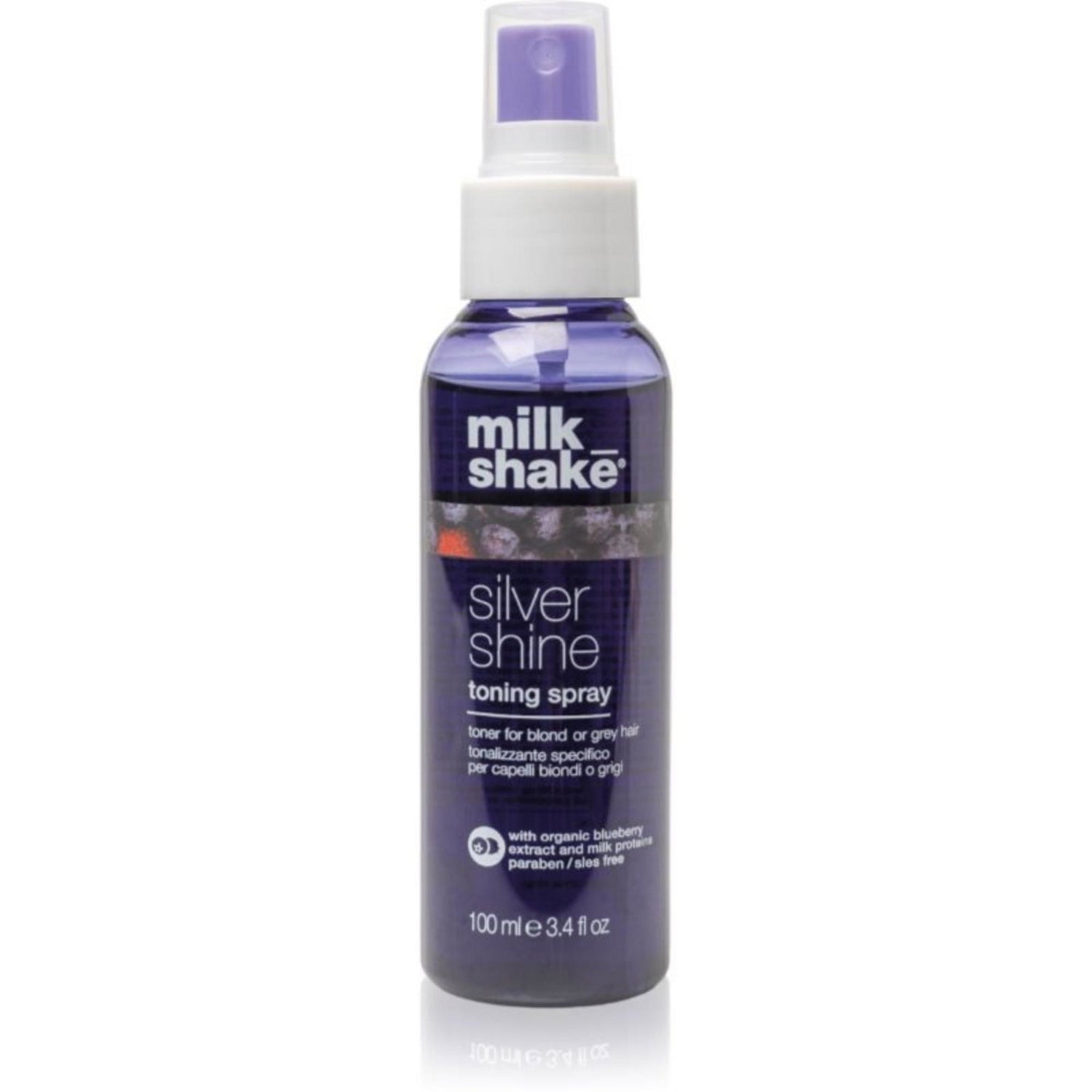 Milk Shake, Silver Shine, Violet Pigments, Hair Toning Spray, Blonde/Gray, 100 ml