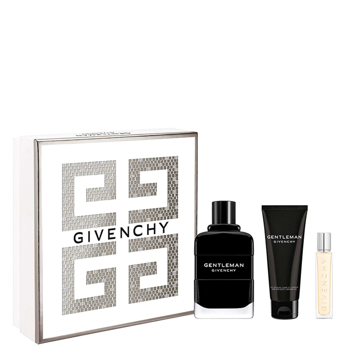 Set Givenchy: Gentleman, Eau De Parfum, For Men, 100 ml + Gentleman, Cleansing, Shower Gel, All Over The Body, For All Skin Types, 75 ml + Gentleman, Eau De Parfum, For Men, 12.5 ml