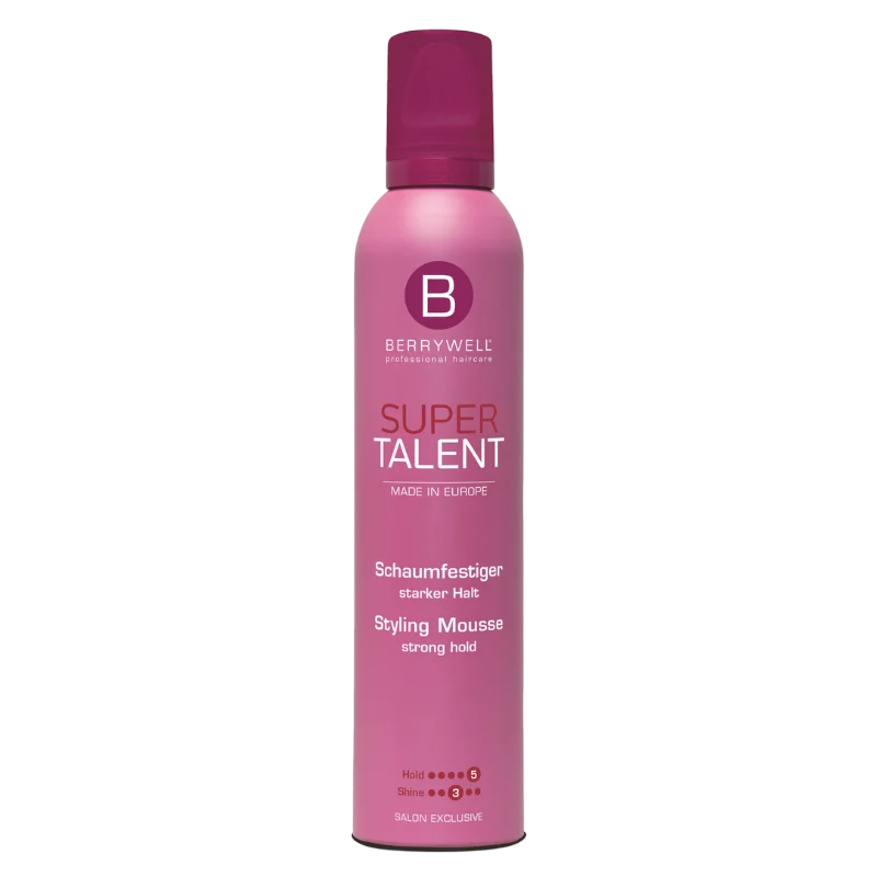 Berrywell, Super Talent, Hair Styling Mousse, Volumising & Strong Hold, Strong Hold, 300 ml *Tester