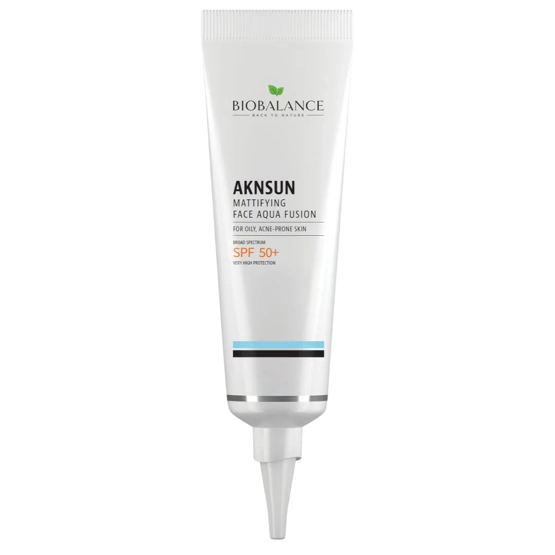 Bio Balance, AKNSUN, mattaava & suojaava, ennen auringolle altistumista, voide, kasvoille, SPF 50+, 40 ml