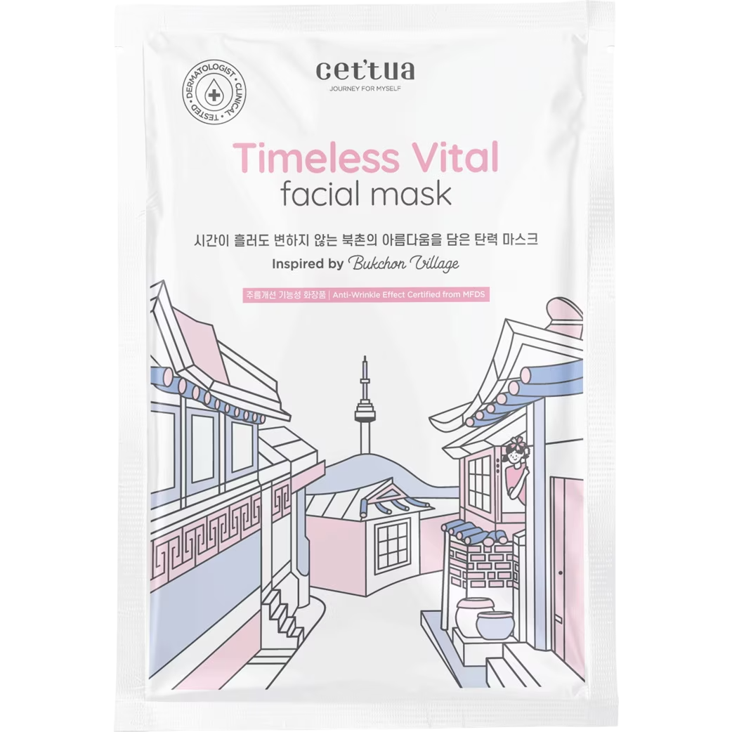 Cettua Timeless Vital ikääntymisen merkkejä ehkäisevä kangasnaamio 20 g