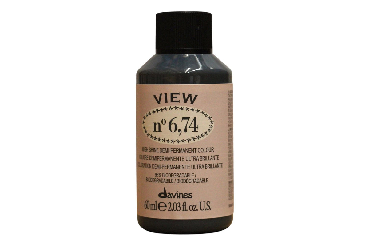 Davines View puolikestävä hiusväri 6.74 beige kupari tumma 60 ml