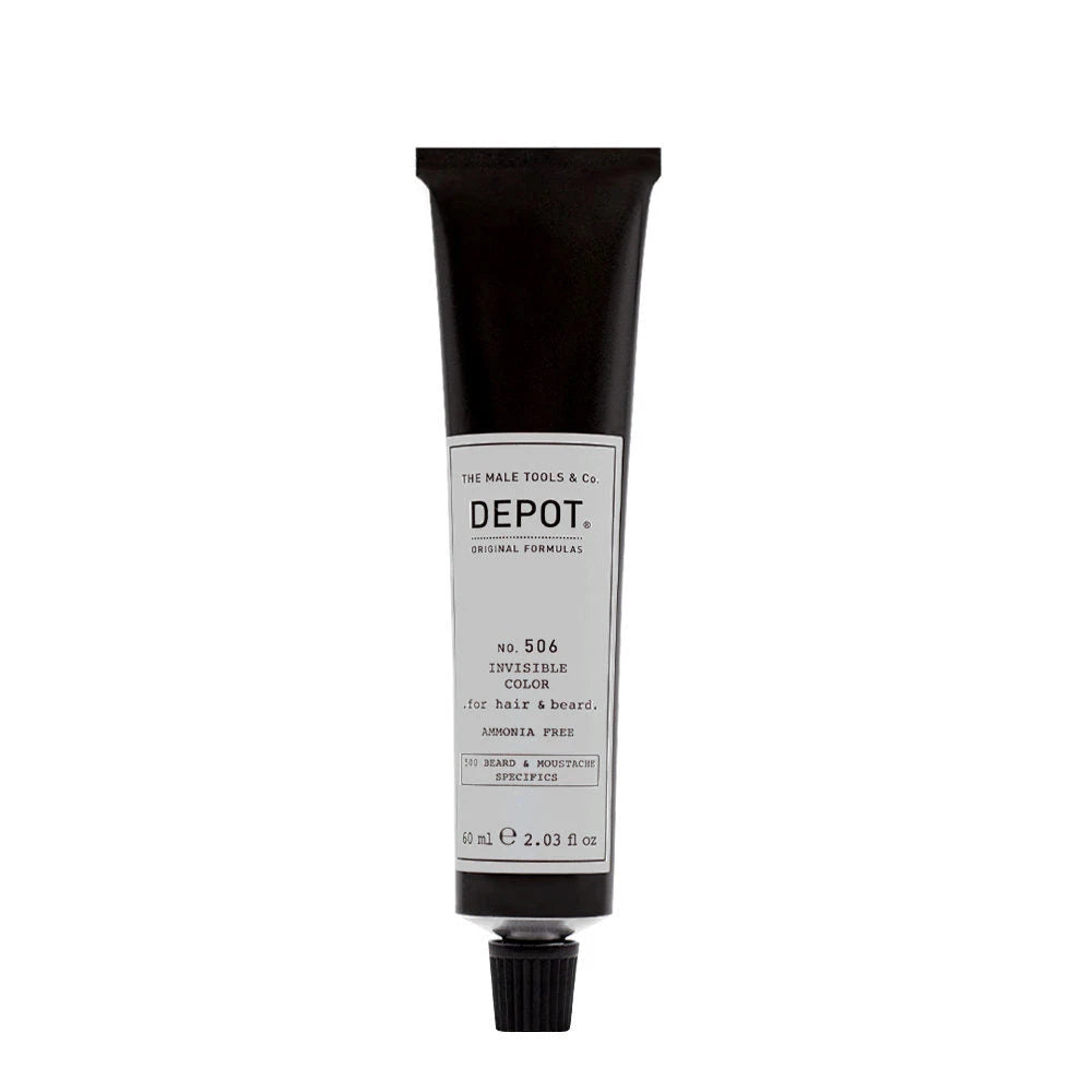 Depot, 500 Beard & Mustache Specifics No. 506 Invisible Clour, Semi-Permanent Hair Dye,  Natural Steel, 60 ml