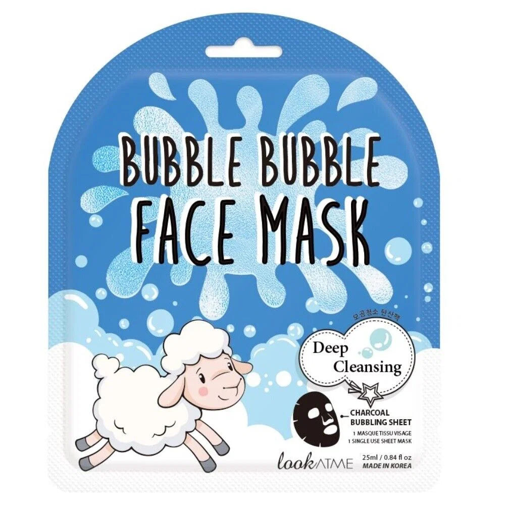 Look At Me Bubble Bubble Charcoal syväpuhdistava kangasnaamio 25 ml
