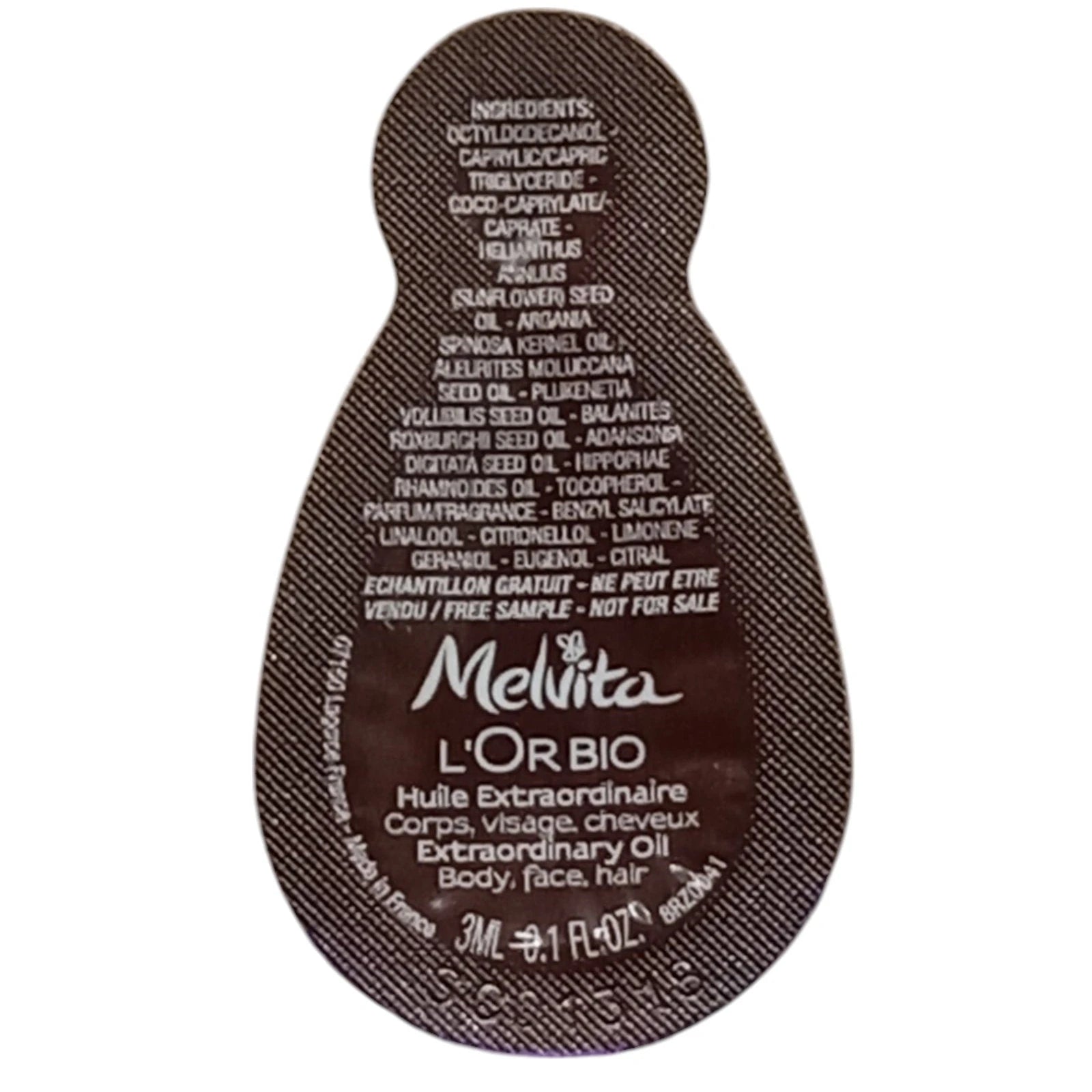 Melvita, L'or Bio, Organic, Nourishing, Body Oil, For Body, Face & Hair, Day & Night, 3 ml *Sample