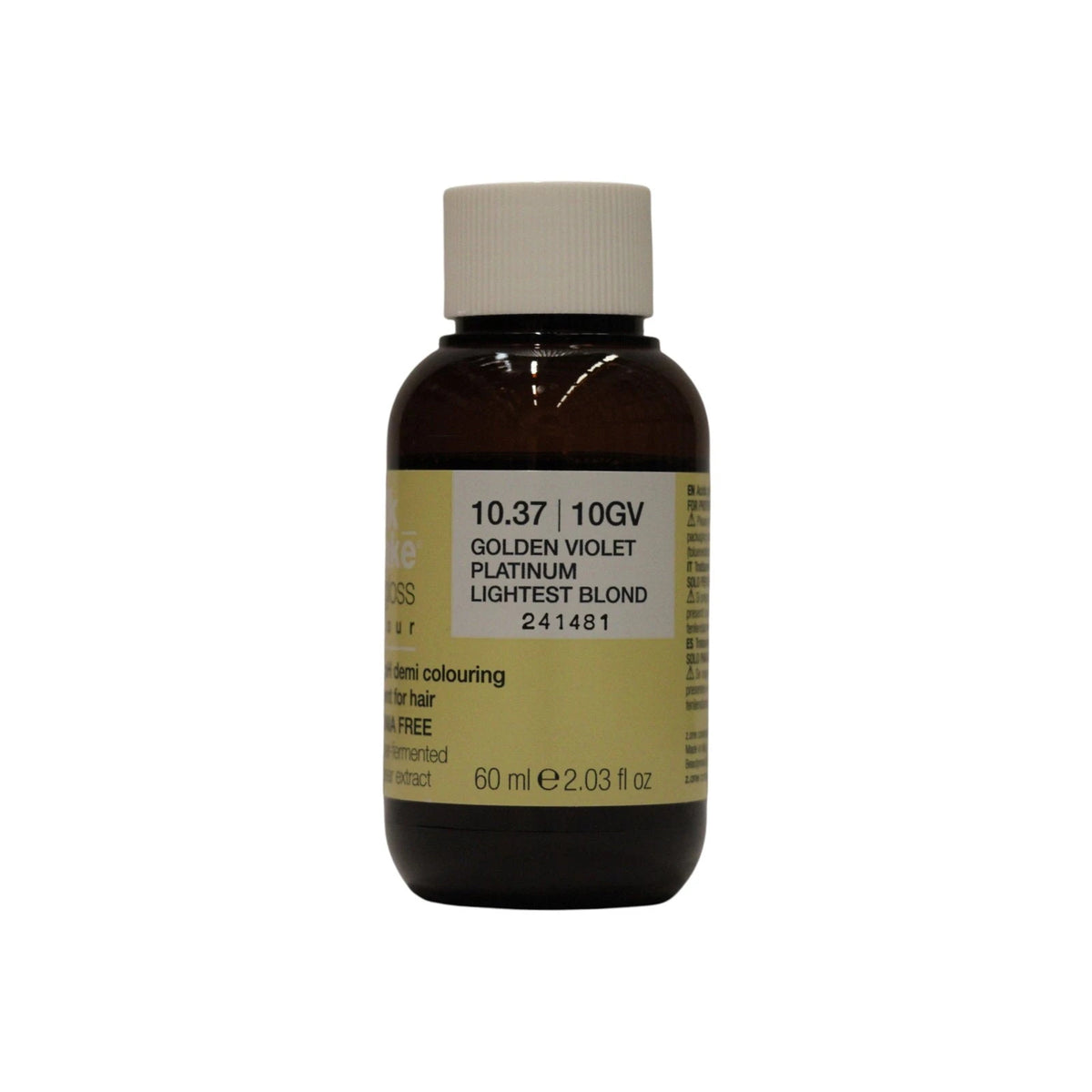 milk_shake The Gloss Acidic pH puolikestävä väri 10.37 Golden Violet Platinum Lightest Blond 60 ml