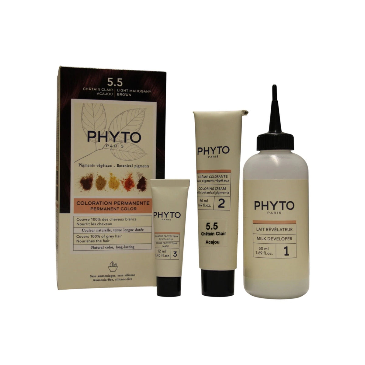 Phyto Color Kit Kestoväri 5.5 Vaalea Mahonginruskea 50 ml