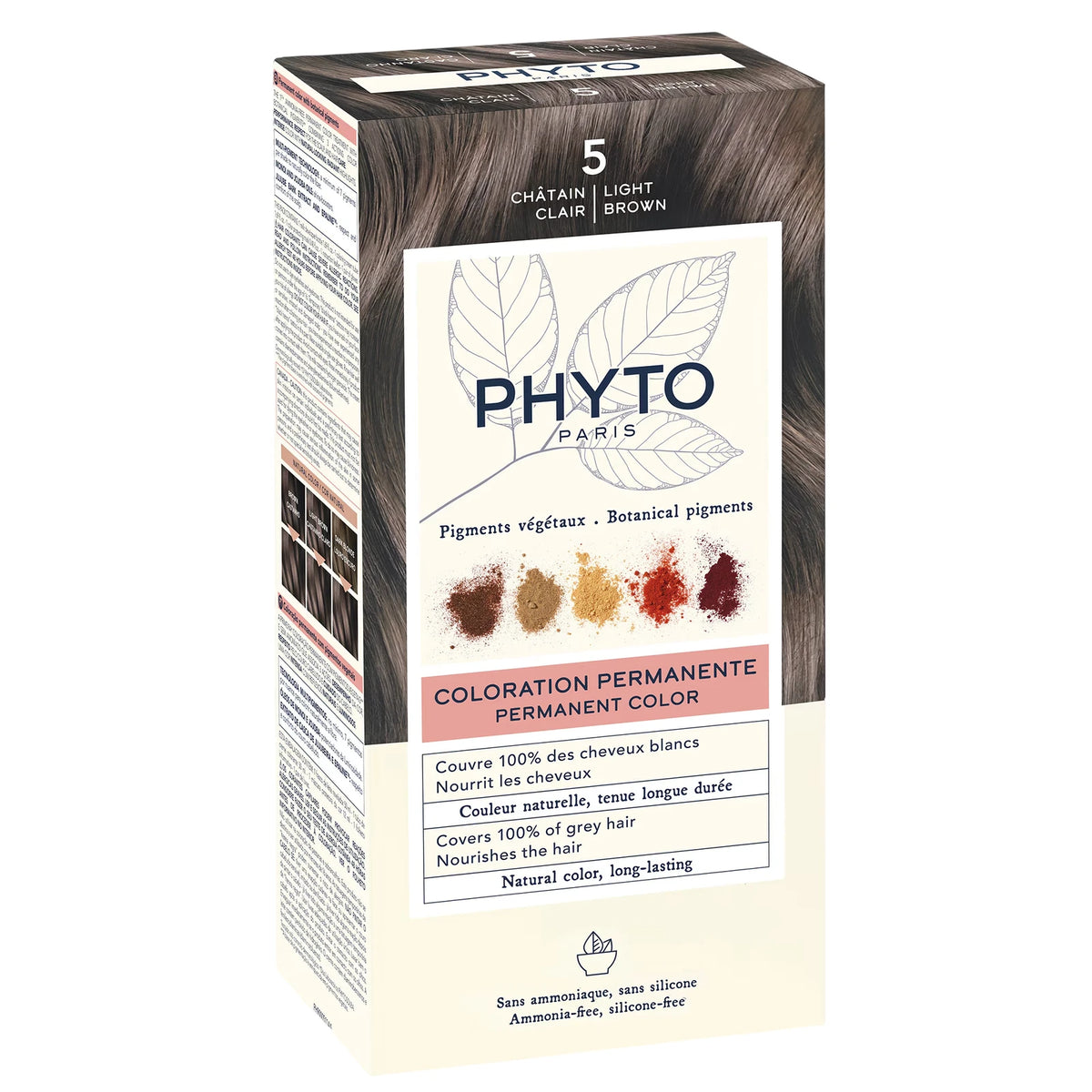 Phyto Color pysyvä hiusväri 5 vaalea kastanja 50 ml