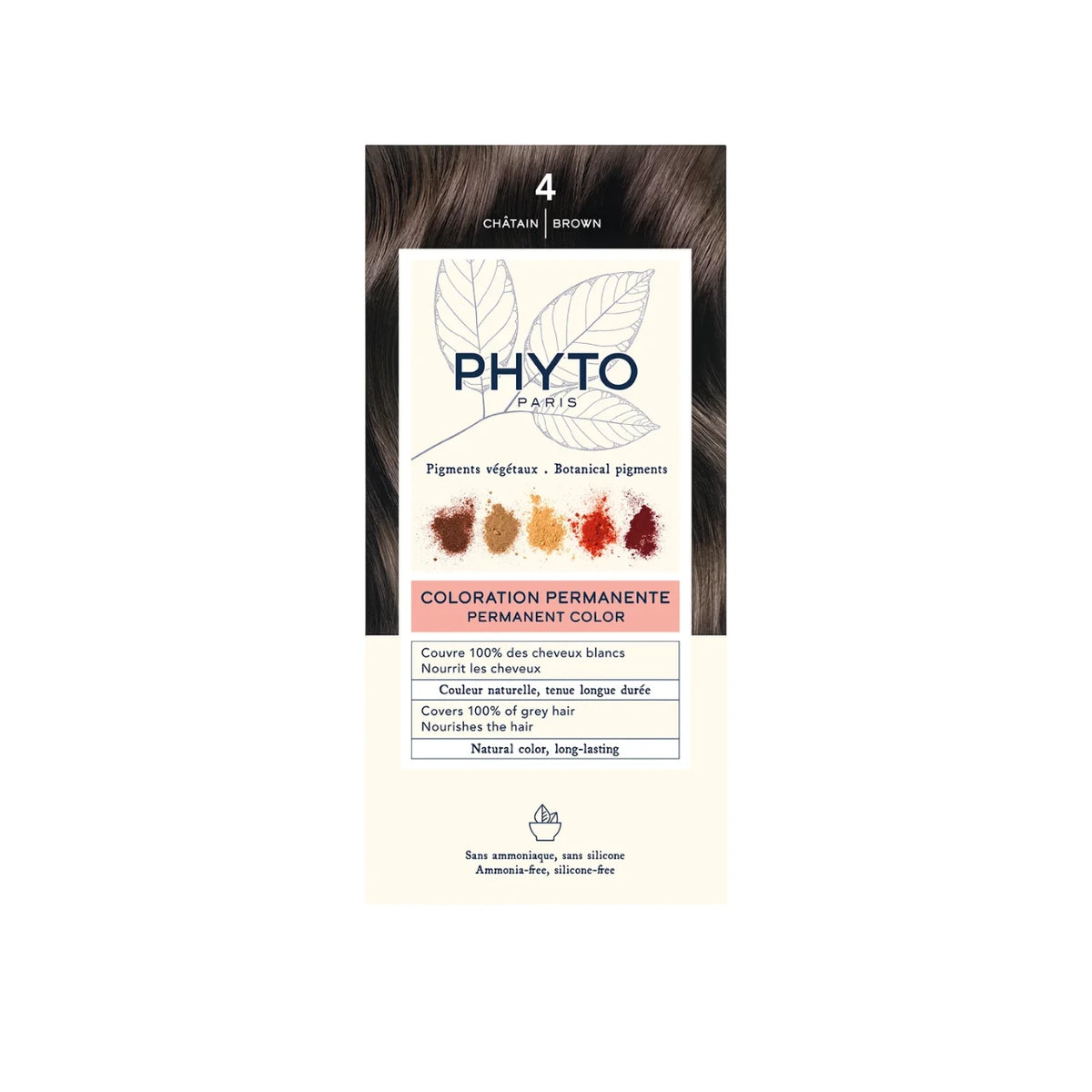 Phyto Phytocolor kestohiusväri 4 Ruskea 50 ml