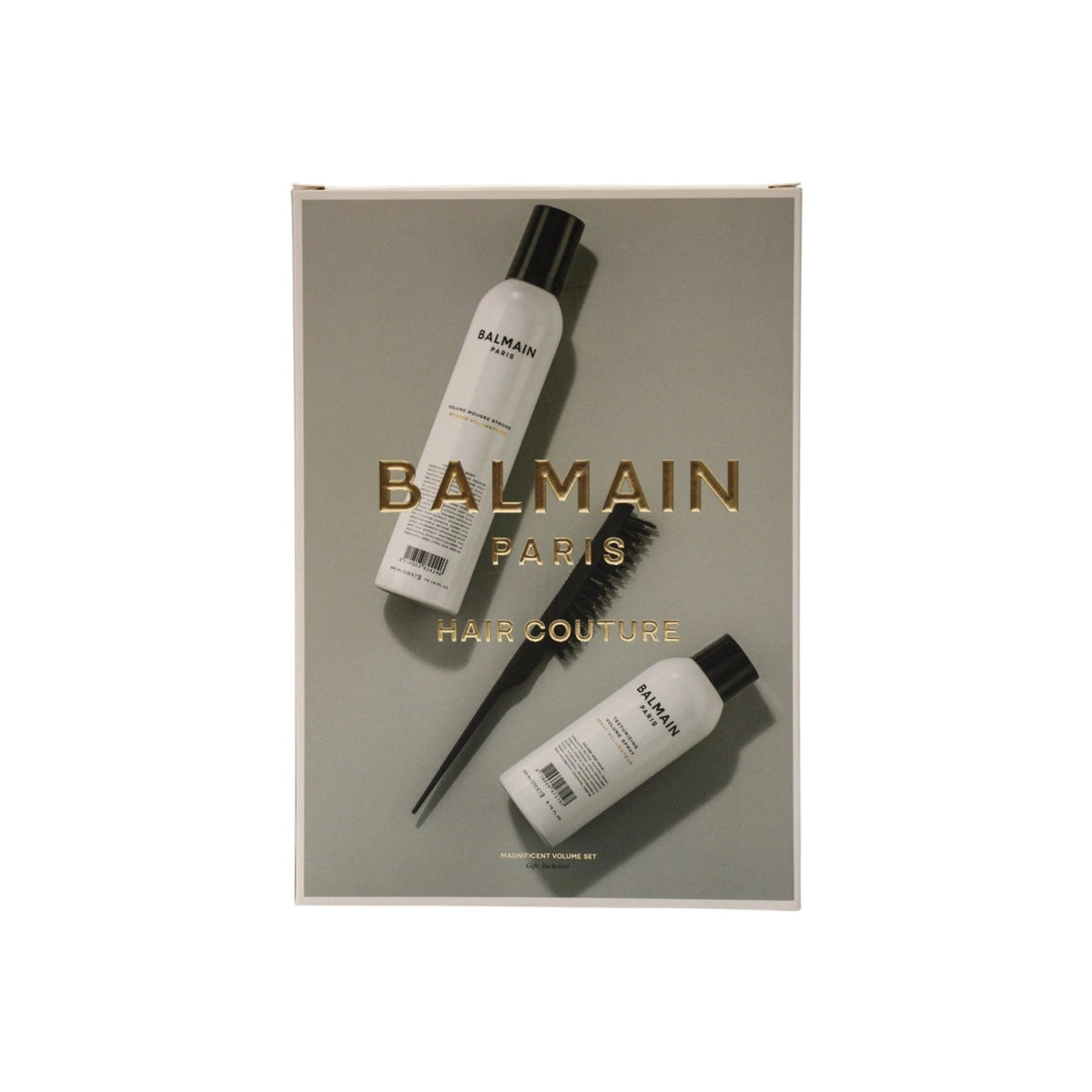 Balmain Magnificent Volume -setti - teksturoiva suihke 200 ml, mousse 300 ml & harja