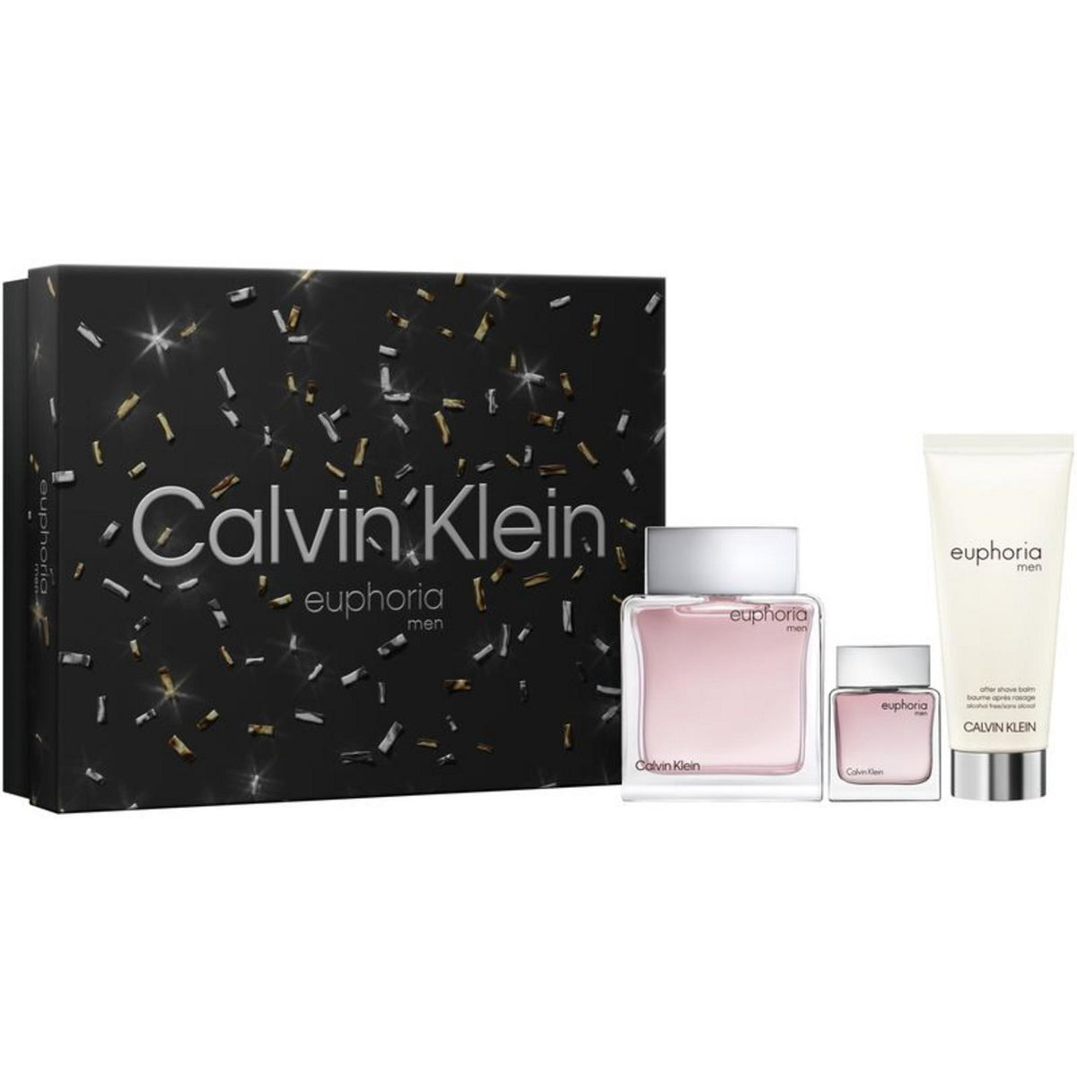 Set Calvin Klein: Euphoria, Eau De Toilette, For Men, 100 ml + Euphoria, Eau De Toilette, For Men, 15 ml *Miniature + Euphoria, After-Shave Balm, 100 ml