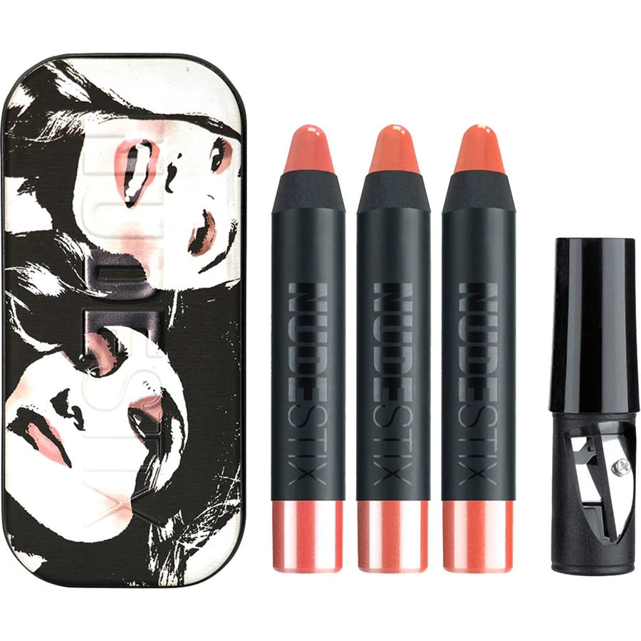 Set Nudestix: Gel Color, Cruelty Free, High Shine, Lip & Cheek Balm 2-In-1, Ally, 2.8 g + Gel Color, Cruelty Free, High Shine, Lip & Cheek Balm 2-In-1, J Mama, 2.8 g + Gel Color, Cruelty Free, High Shine, Lip & Cheek Balm 2-In-1, Tay Tay, 2.8 g