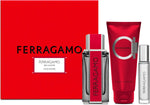Set Salvatore Ferragamo: Red Leather, Eau De Parfum, For Men, 100 ml + Red Leather, Eau De Parfum, For Men, 10 ml + Red Leather, Shower Gel, All Skin Types, 100 ml