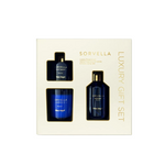 Set Sorvella: Blue Angel, Stick, Aroma Reed Diffuser, 120 ml + Blue Angel, Fruity & Floral, Scented Candle, 170 g + Blue Angel, Sartorial Sage, Room Spray, 200 ml