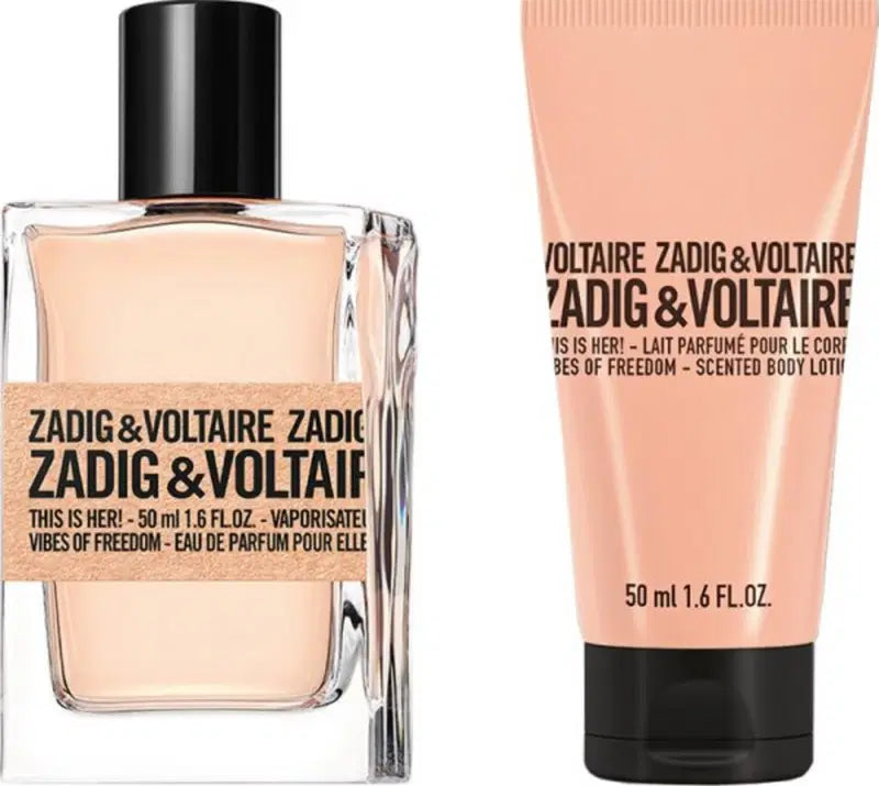 Set Zadig & Voltaire: This Is Her! Vibes Of Freedom, Eau De Parfum, For Women, 50 ml + This Is Her! Vibes Of Freedom, Hydrating, Body Lotion, 50 ml