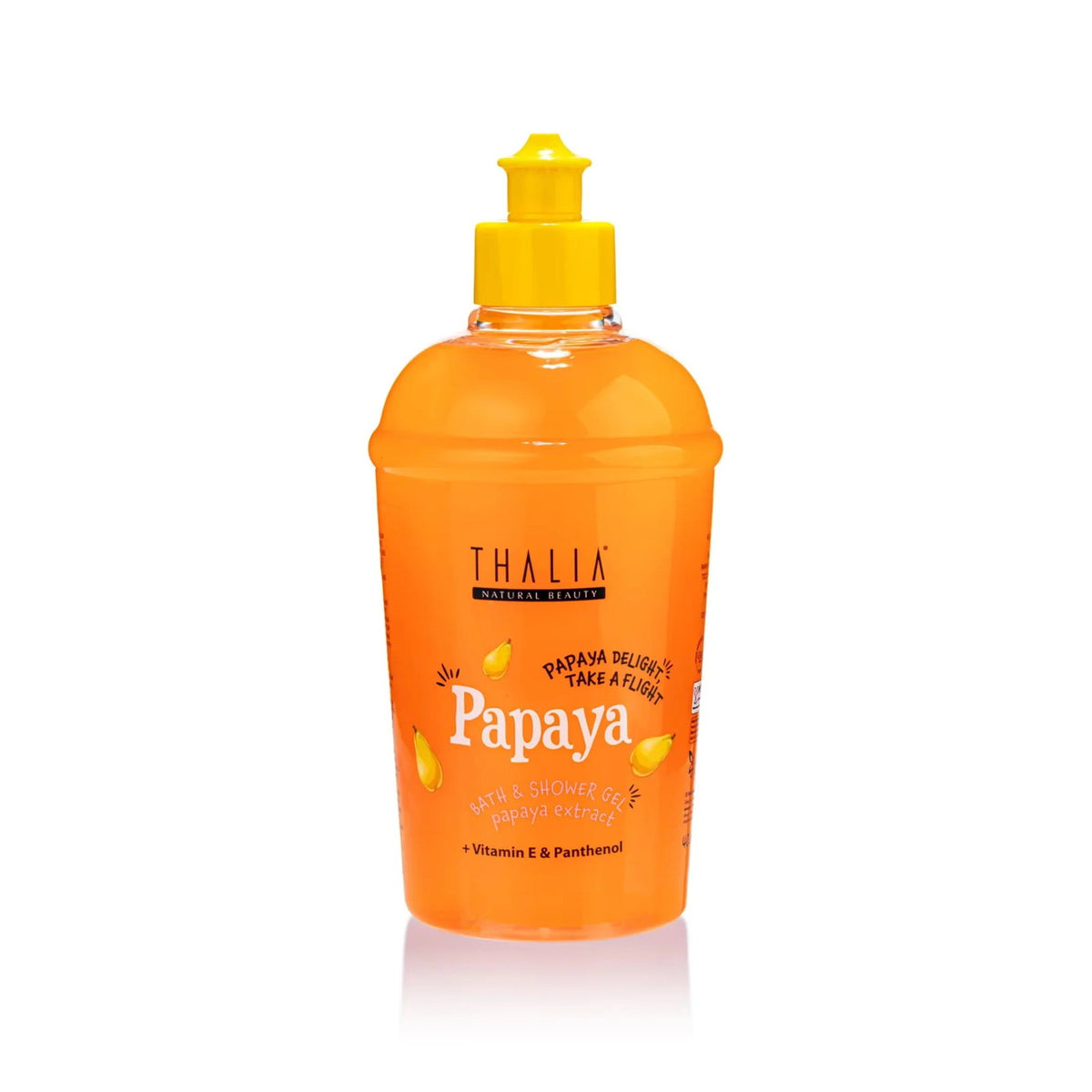 Thalia Natural Beauty, Papaya, Hydrating & Calming, Shower Gel, For All Skin Types, 400 ml