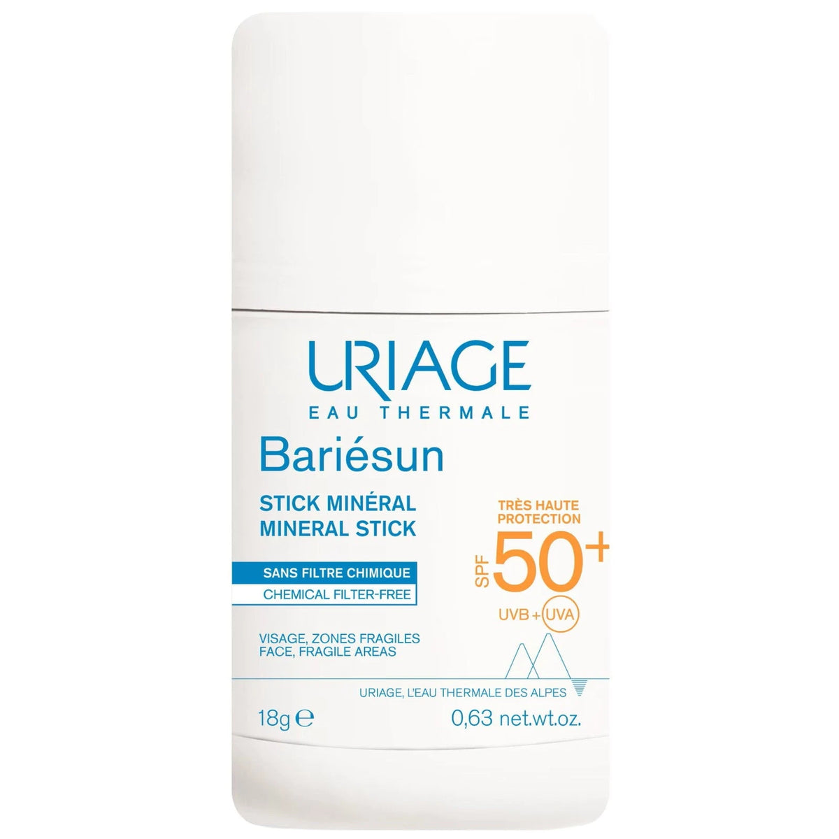 Uriage Bariésun mineraaliaurinkosuojapuikko SPF50+ 18 g