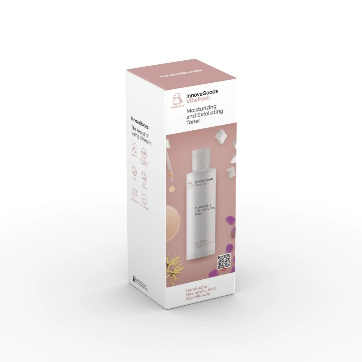 Moisturizing and Exfoliating Facial Toner Kombucha Vibefresh InnovaGoods 150 ml skincare packaging